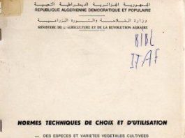 Normes techniques de choix et d’utilisation : des especes et varietes vegetales cultivees; des produits phytosanitaires