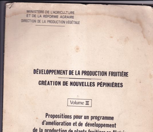 DÉVELOPPEMENT DE LA PRODUCTION FRUITIÉRE CRÉATION DE NOUVELLES PÉPINIÈRES Volume III