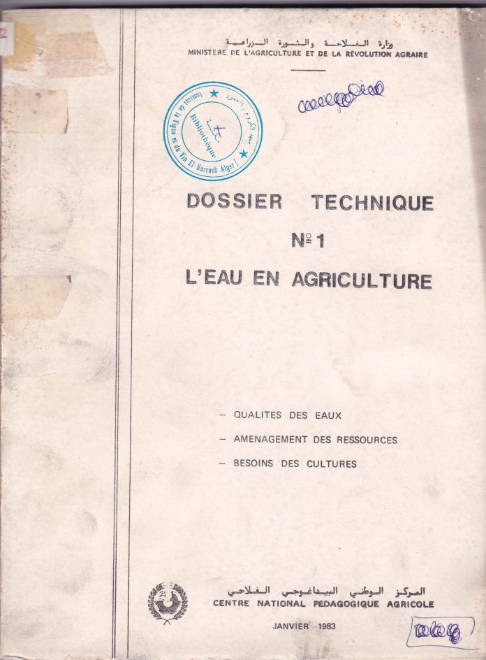dossier n1 l'eau en agriculture