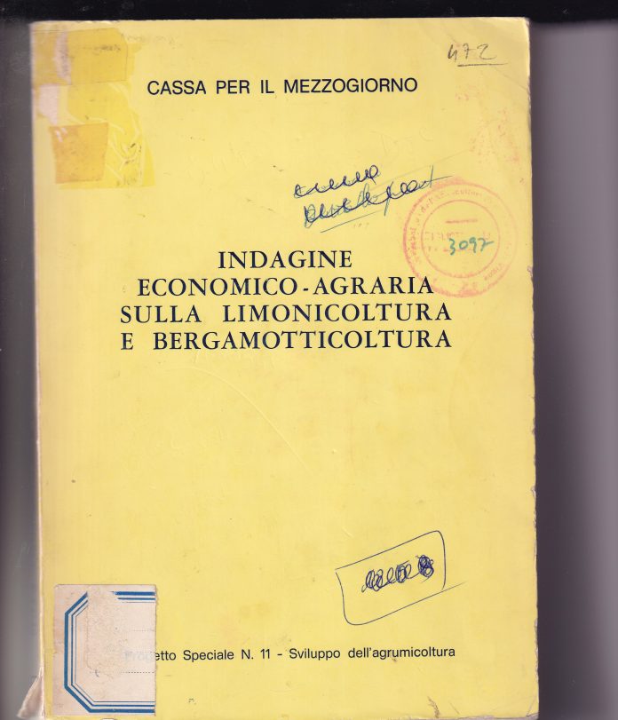 indagine economico-agraria sula limonicoltura e bergamotticoltura