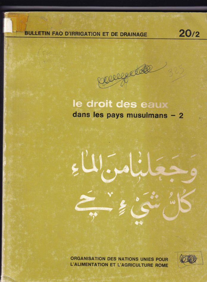 le driot des eaux dans les pays musulmans-2