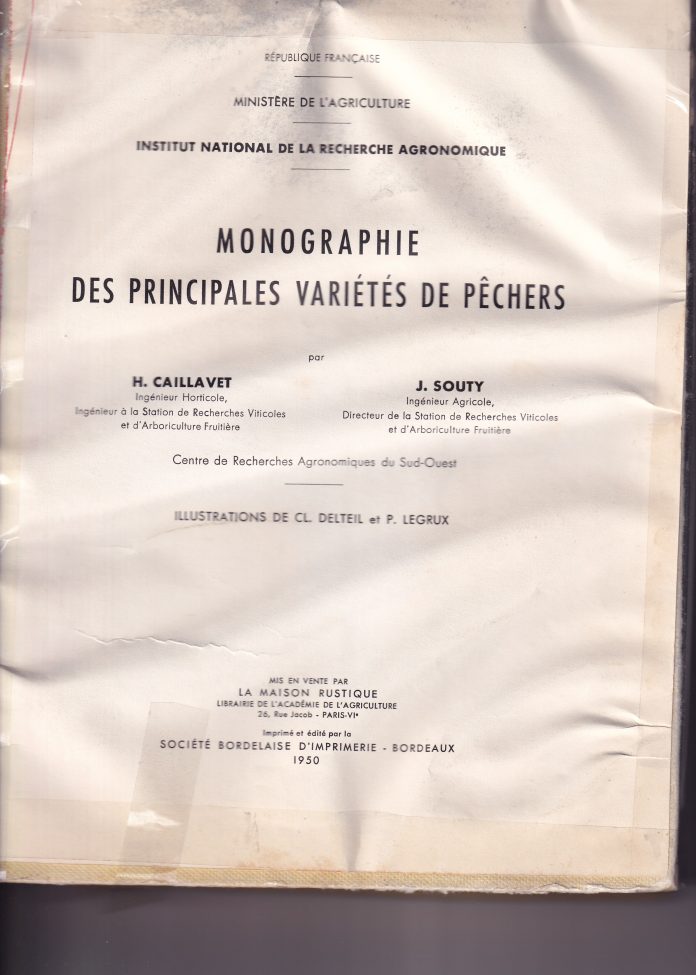 monographie des principales varétés de pêches