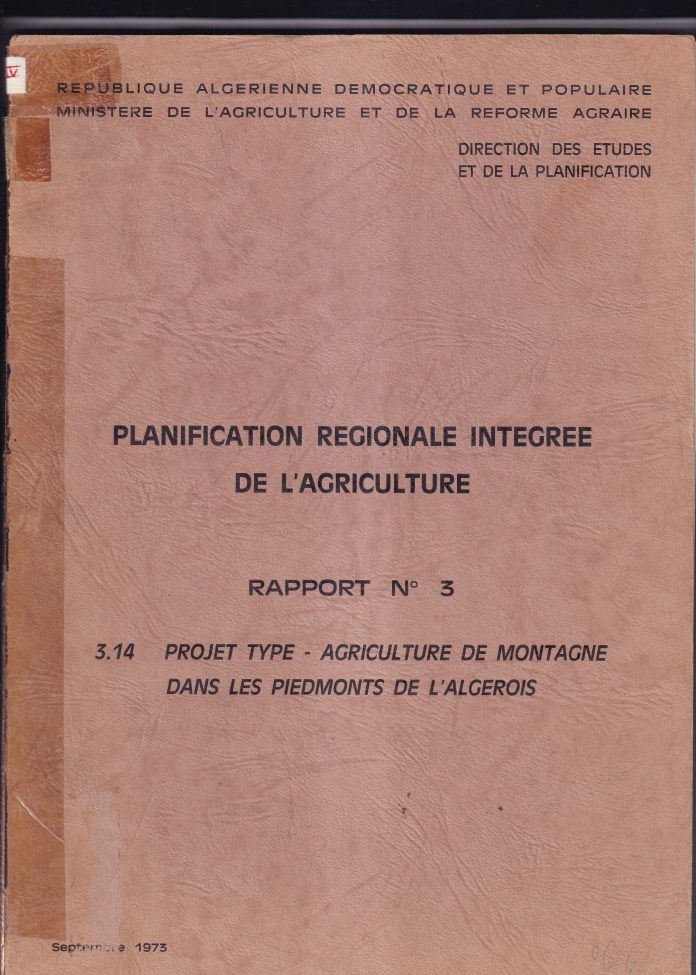 planification regionale integree de l'agriculture rapport n3